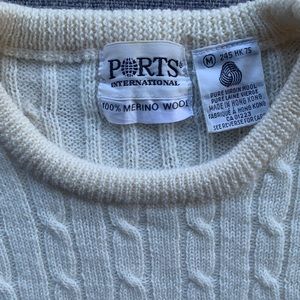 Vintage Ports International Merino Cable Knit Sweater